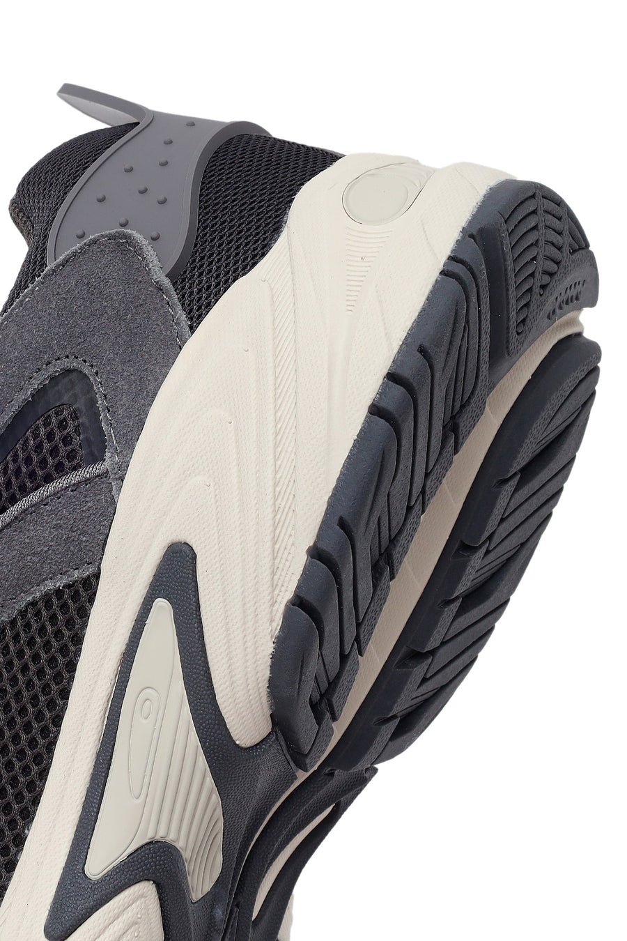 Male Gray Lace-Up Thick-Soled Leather Sneaker