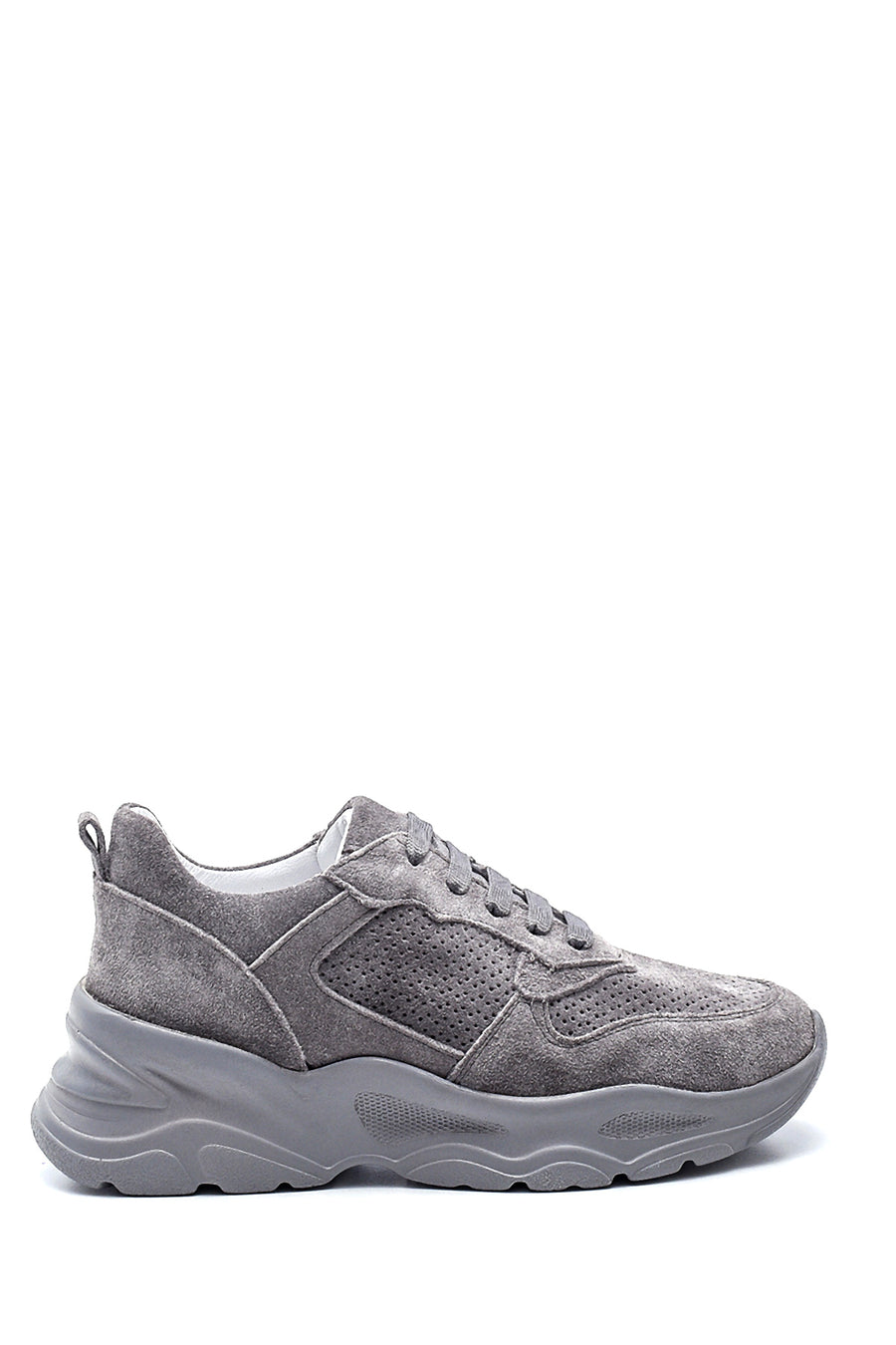 Women's Leather Suede Sneaker 21SFD131610 | Derimod