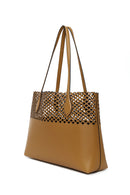 Woman Tan Patterned Shoulder Bag | Derimod