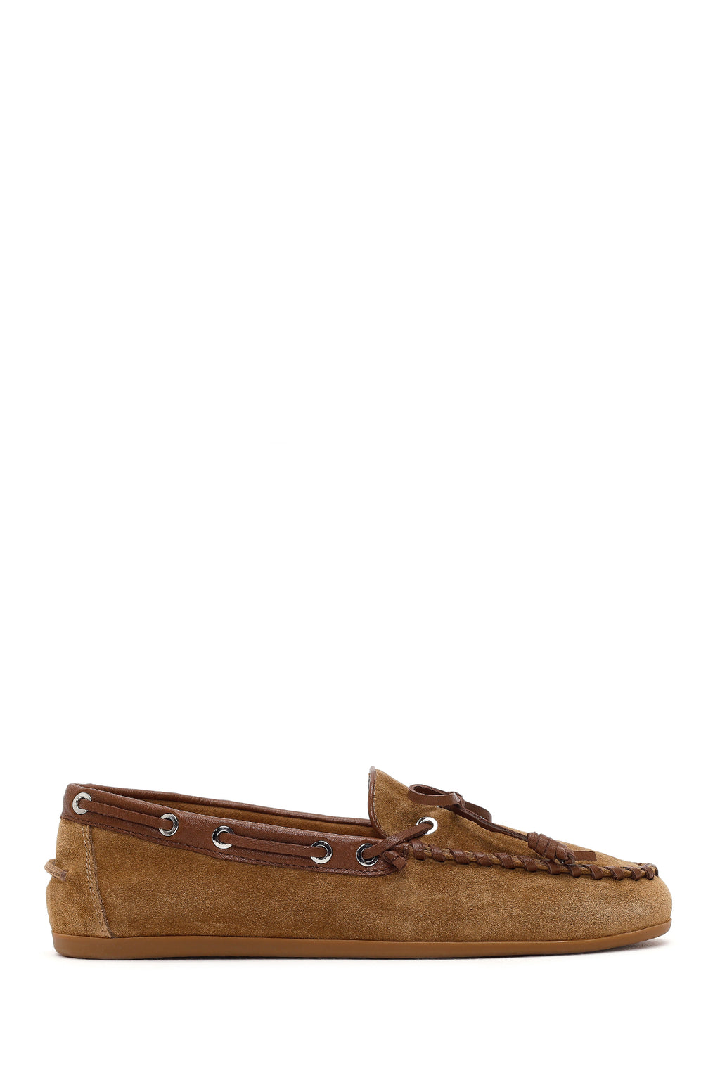 Kadın Taba Süet Deri Loafer