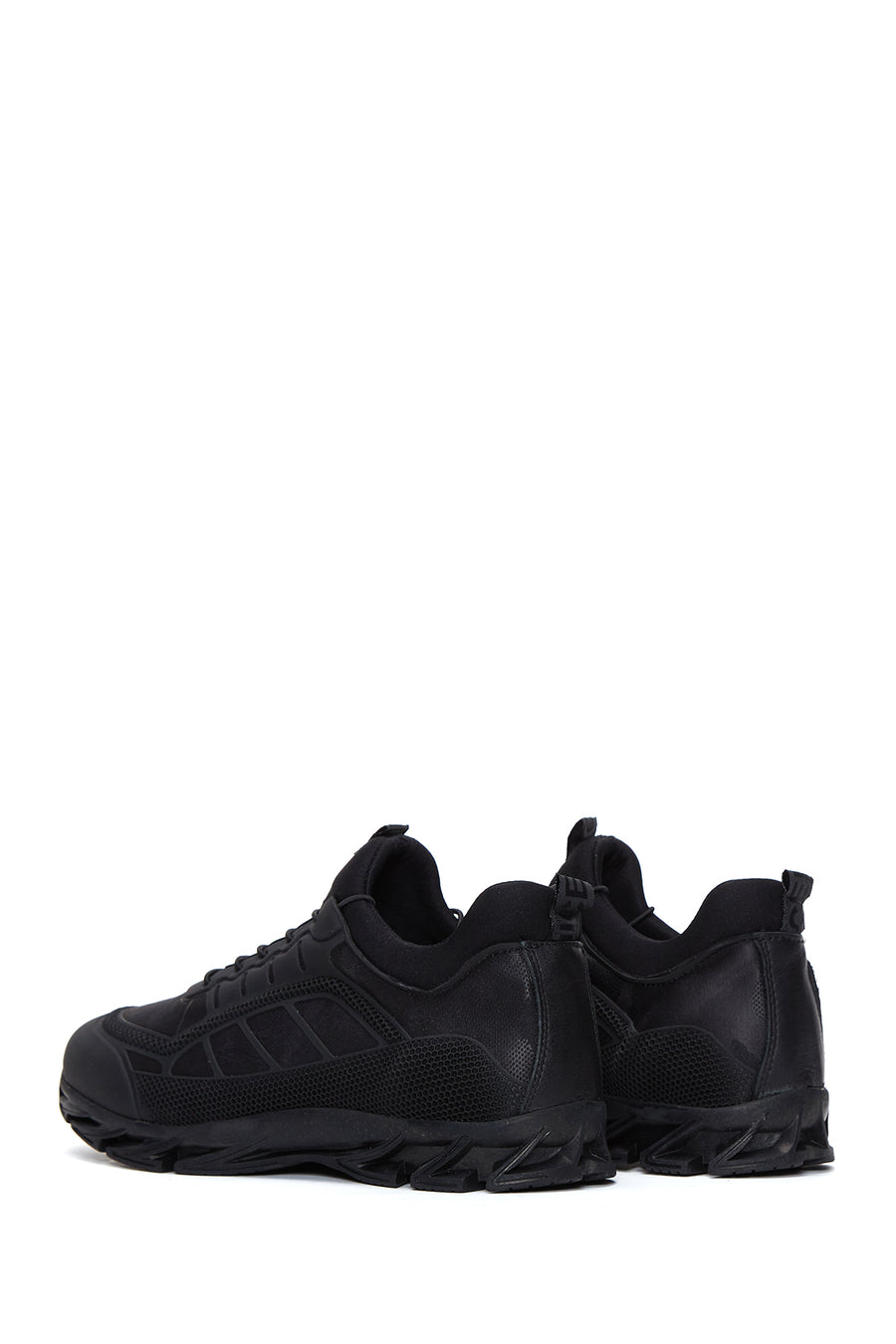 Erkek Fileli Deri Sneaker