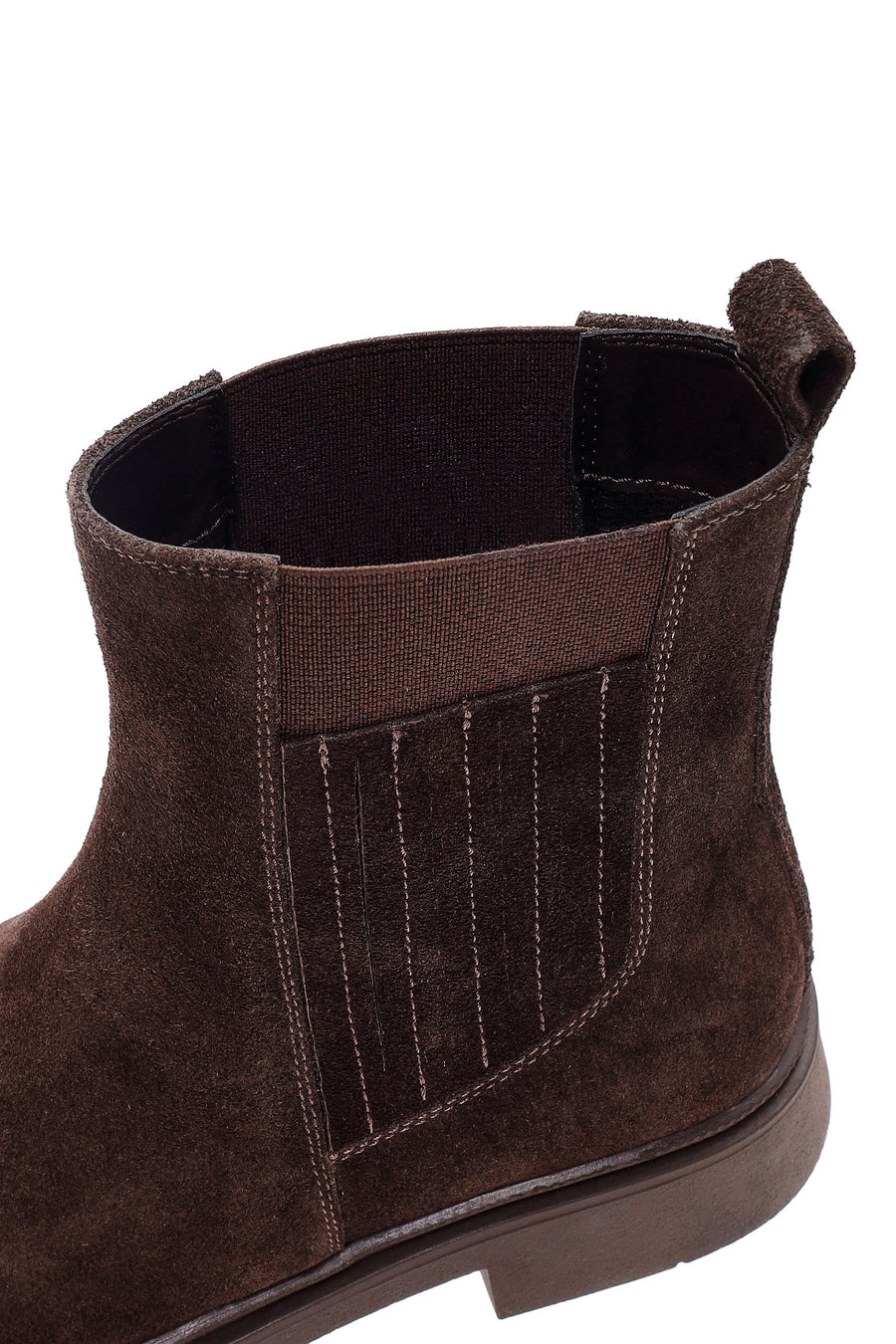 Woman Brown Suede Chelsea Boots