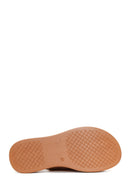 Women's Powder Leather Buckle Comfort Sandals | Derimod