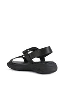 Geox Women's Black Spherica Ec5w Flat Sandals | Derimod