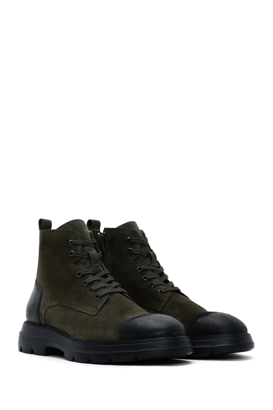 Men's Khaki Suede Leather Casual Boots