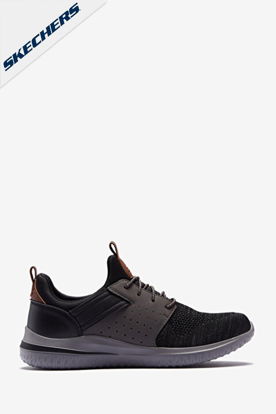 Skechers Men's Black Delson 3.0 Sneaker 210238 BKGY | Derimod