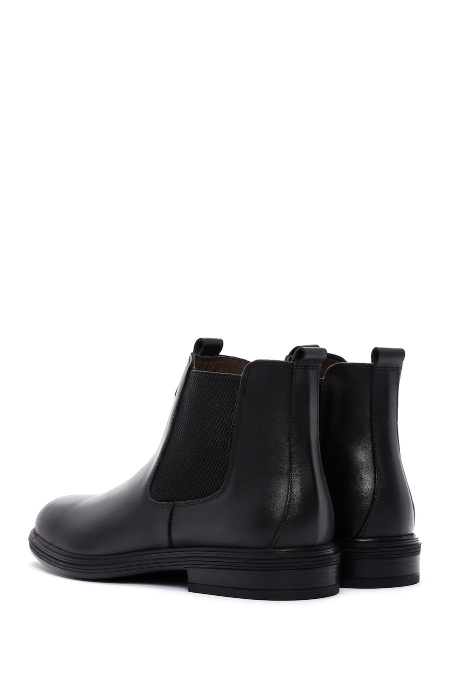 Men's Black Chelsea Casual Leather Boots