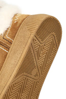 Women's Tan Chunky-Soled Suede Teddy Boots | Derimod