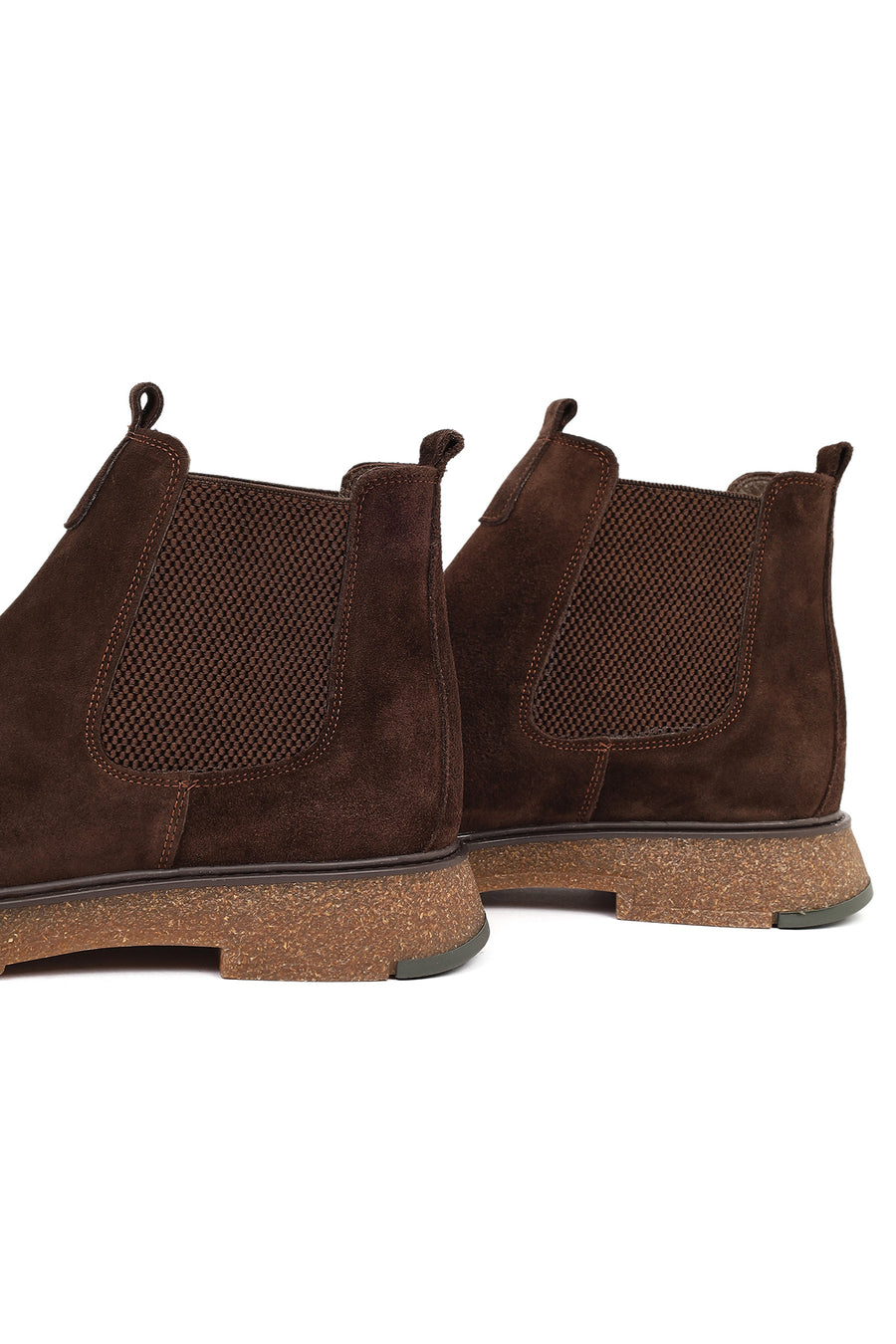 Men's Brown Suede Leather Chelsea Boots