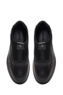 Erkek Siyah Deri Casual Comfort Sneaker | Derimod