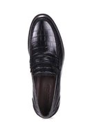 Classic Men's Shoes with Crocodile Pattern | Derimod