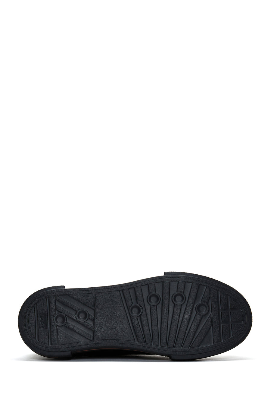 Erkek Siyah Deri Kalın Tabanlı Sneaker
