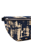 Women's Blue Long Strap Fabric Crossbody Bag | Derimod