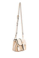 Women's White Long Straw Shoulder Bag | Derimod