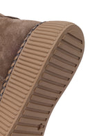Woman Mink Zip Closure Thick-Soled Suede Boots | Derimod