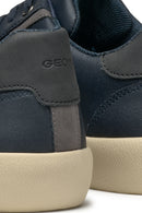 Geox Men's Navy Blue Affile Lace-Up Leather Sneaker | Derimod