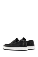 Men's Black Chunky Leather Loafers | Derimod