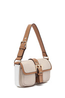 Women's Beige Buckle Detailed Shoulder Bag | Derimod
