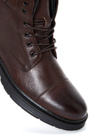 Men's Brown Leather Classic Boots | Derimod