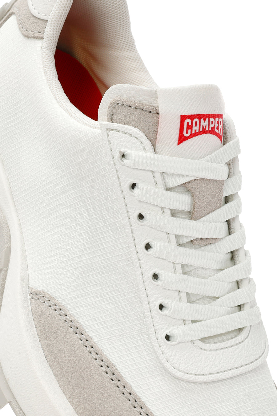 Camper Women's White Drift Trail Vibram Lace-Up Sneakers