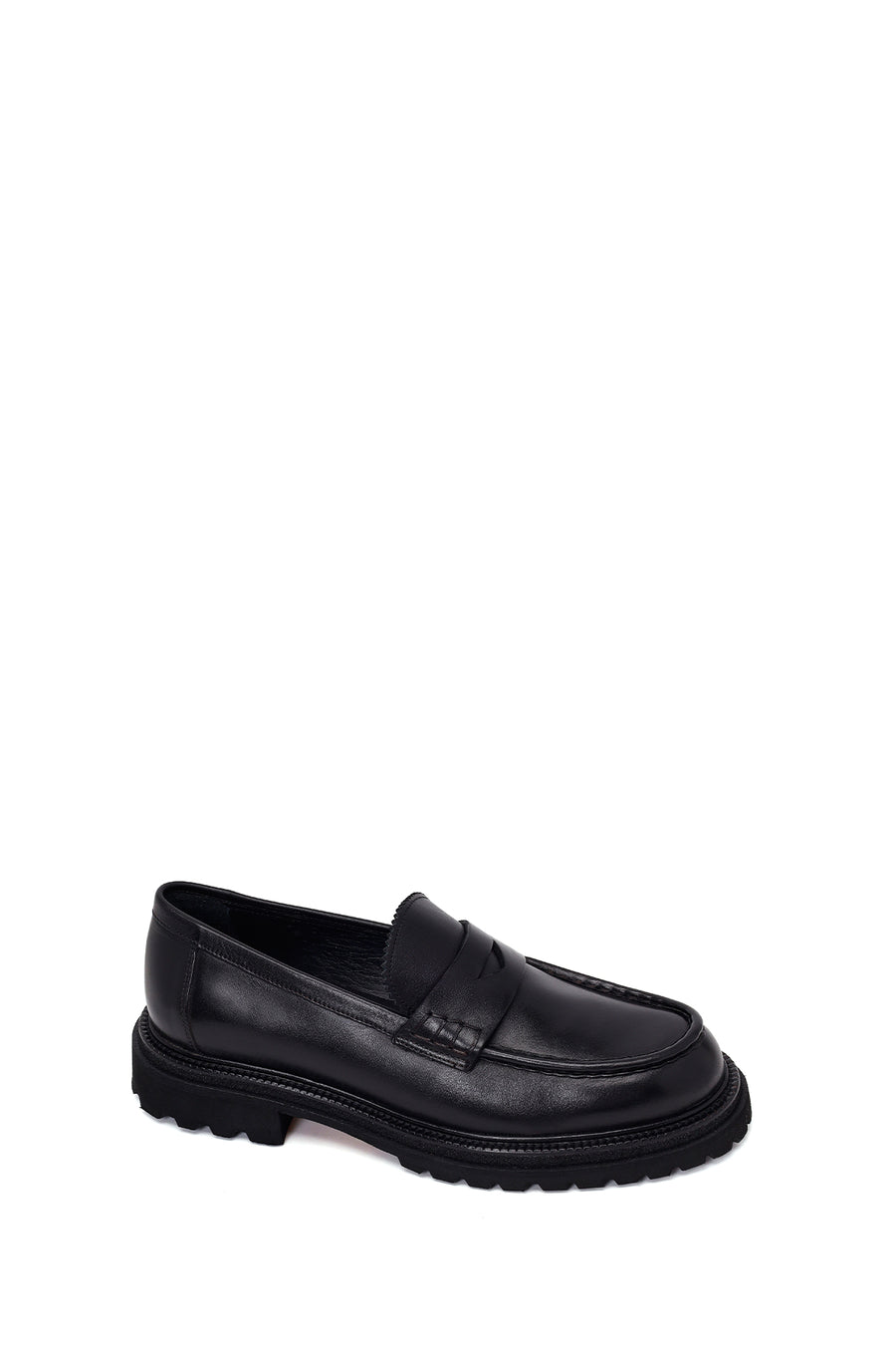 Erkek Siyah Deri Casual Loafer