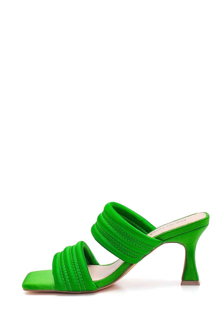 Women's Green Heeled Slippers
