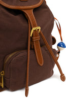 Woman Brown Fabric Backpack | Derimod