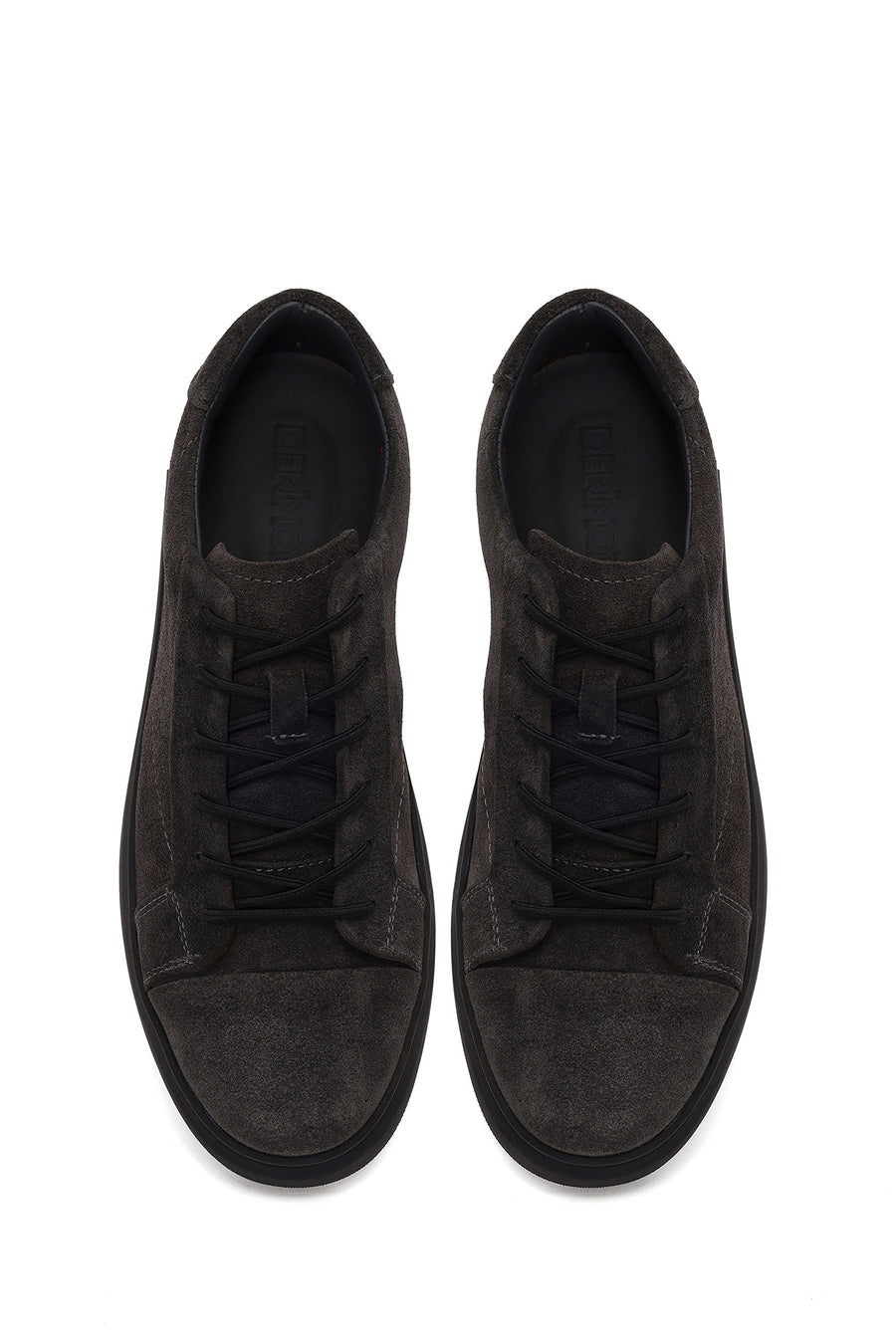 Male Anthracite Lace-up Suede Leather Sneaker
