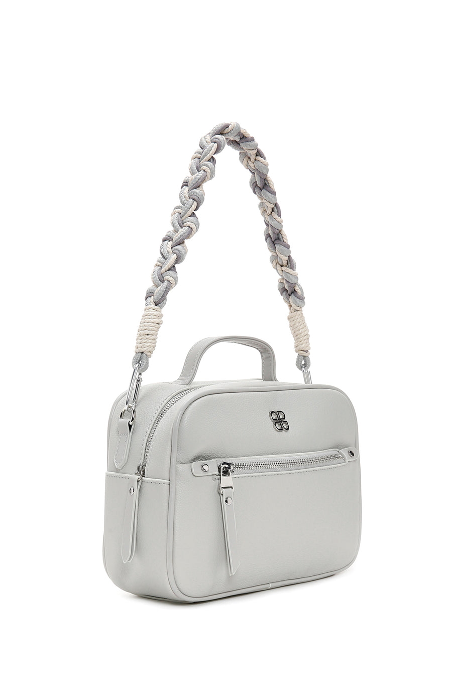 Women's Gray Long Strap Crossbody Bag