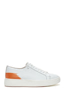 Men's White Leather Sneaker | Derimod