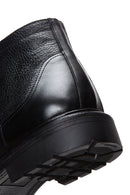 Men's Black Zippered Leather Casual Boots | Derimod