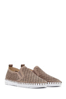 Women's Mink Pattern Fabric Comfort Shoes | Derimod