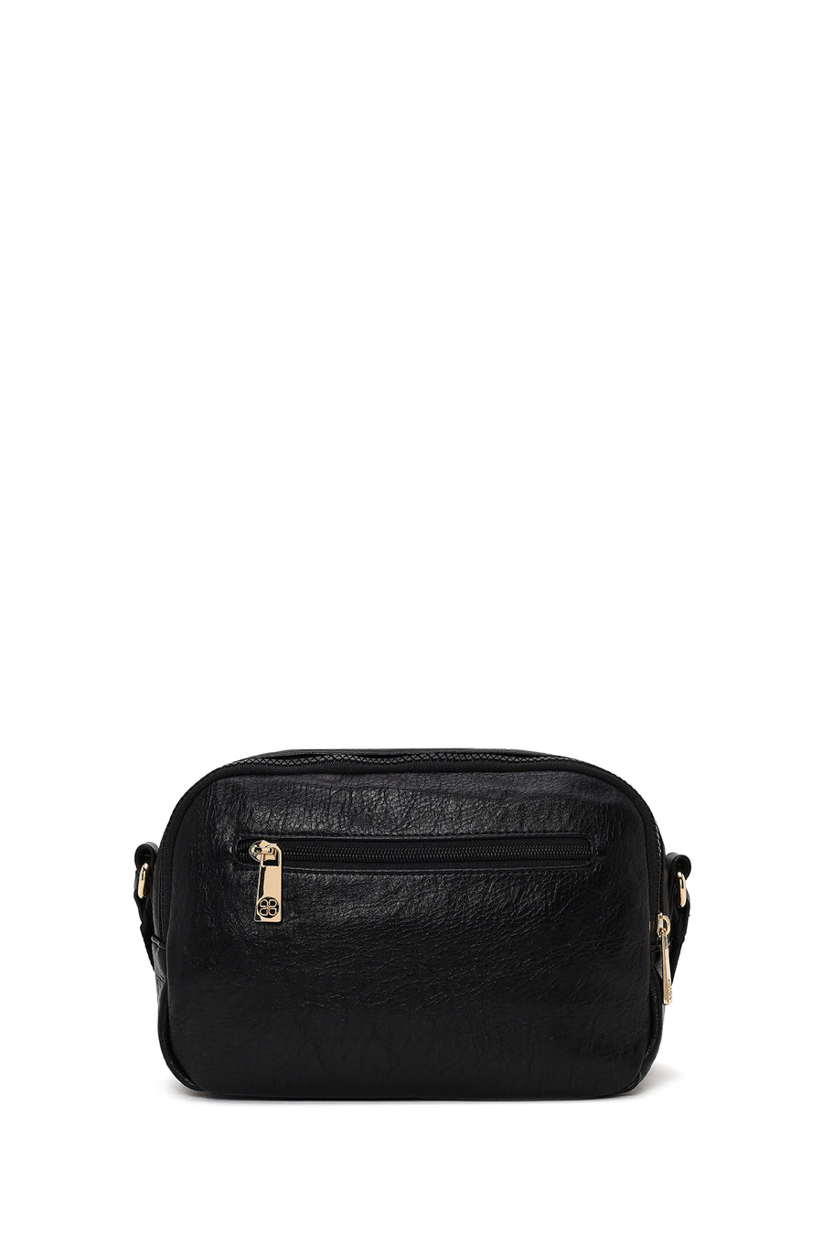 Woman Black Long-Strap Crossbody Bag