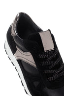Women's Black Suede Leather Detailed Sneaker | Derimod
