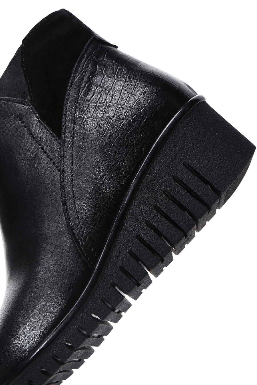 Women's Leather Wedge Heel Boots