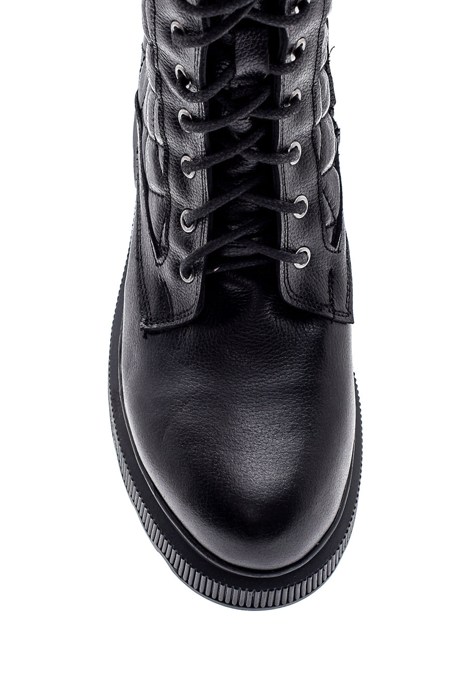 Women's Leather Quilted Boots