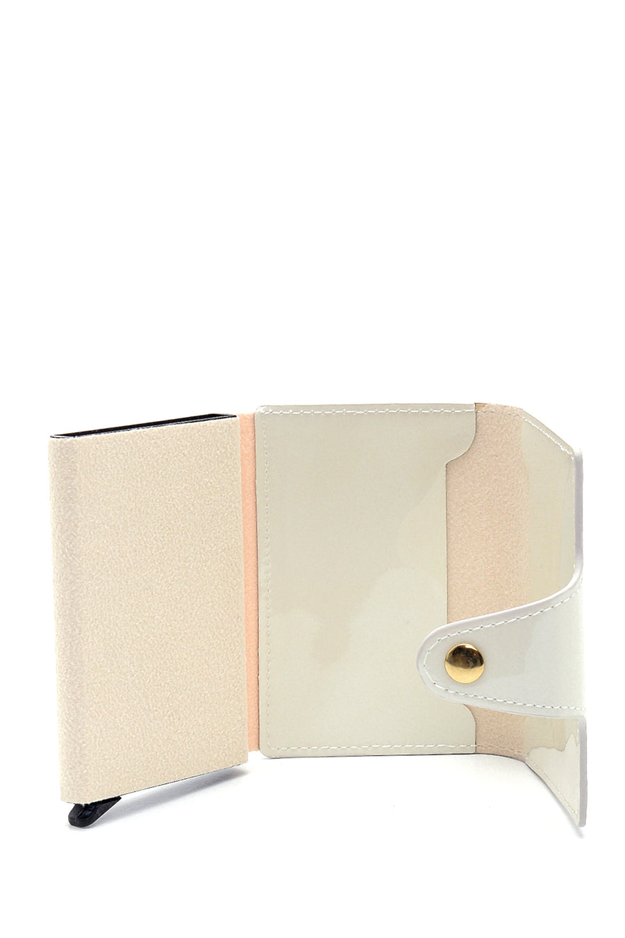 Women's Beige Leather Card Holder