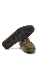 Men's Khaki Leather Suede Casual Loafer | Derimod