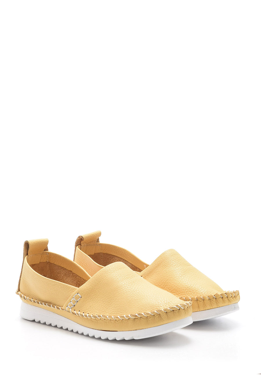 Women's Leather Loafer with Stitching Detail