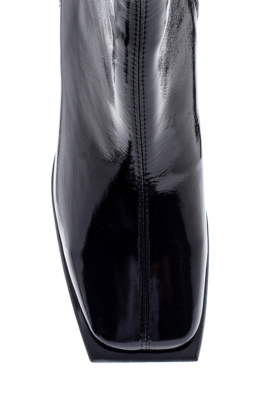 Women's Leather Heeled Patent Leather Boots