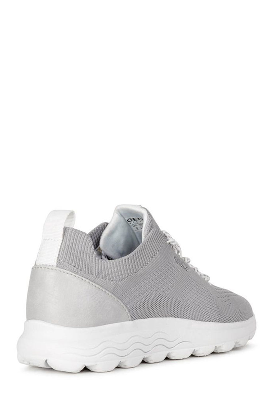 Geox Women's Gray Spherica Lace-up Fabric Sneaker