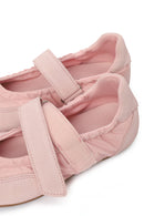Women's Powder Pink Strapped Leather Sport Ballet Flats | Derimod