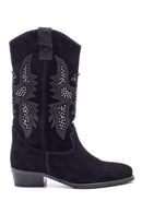 Women's Suede Leather Cowboy Boots | Derimod