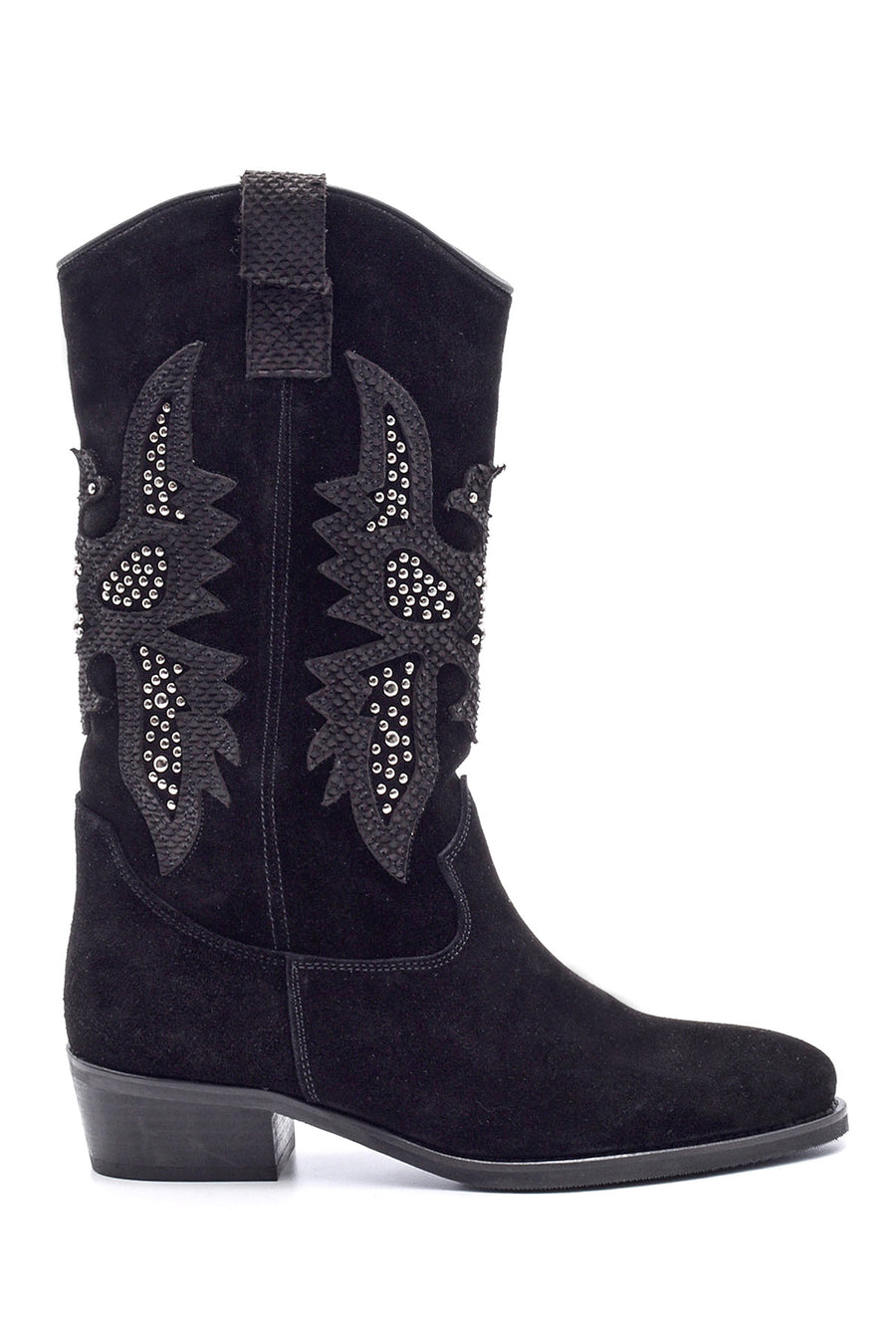 Women's Suede Leather Cowboy Boots 19WFD223710 | Derimod