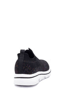 Women's Black Patterned Fabric Sneaker | Derimod