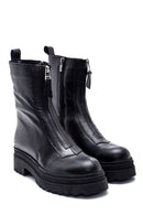 Women's Zippered Leather Boots | Derimod