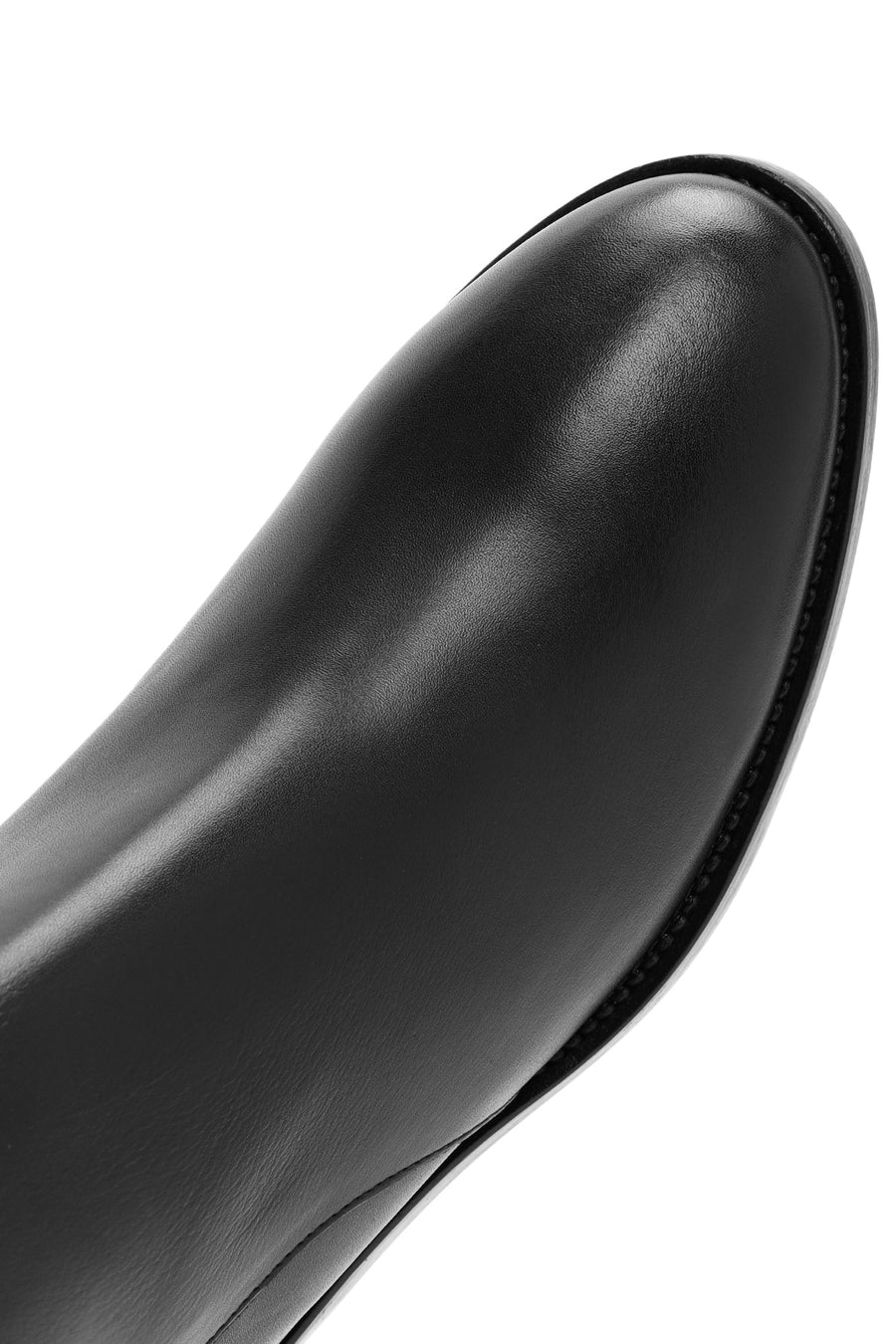 Women's Black Zippered Leather Boots