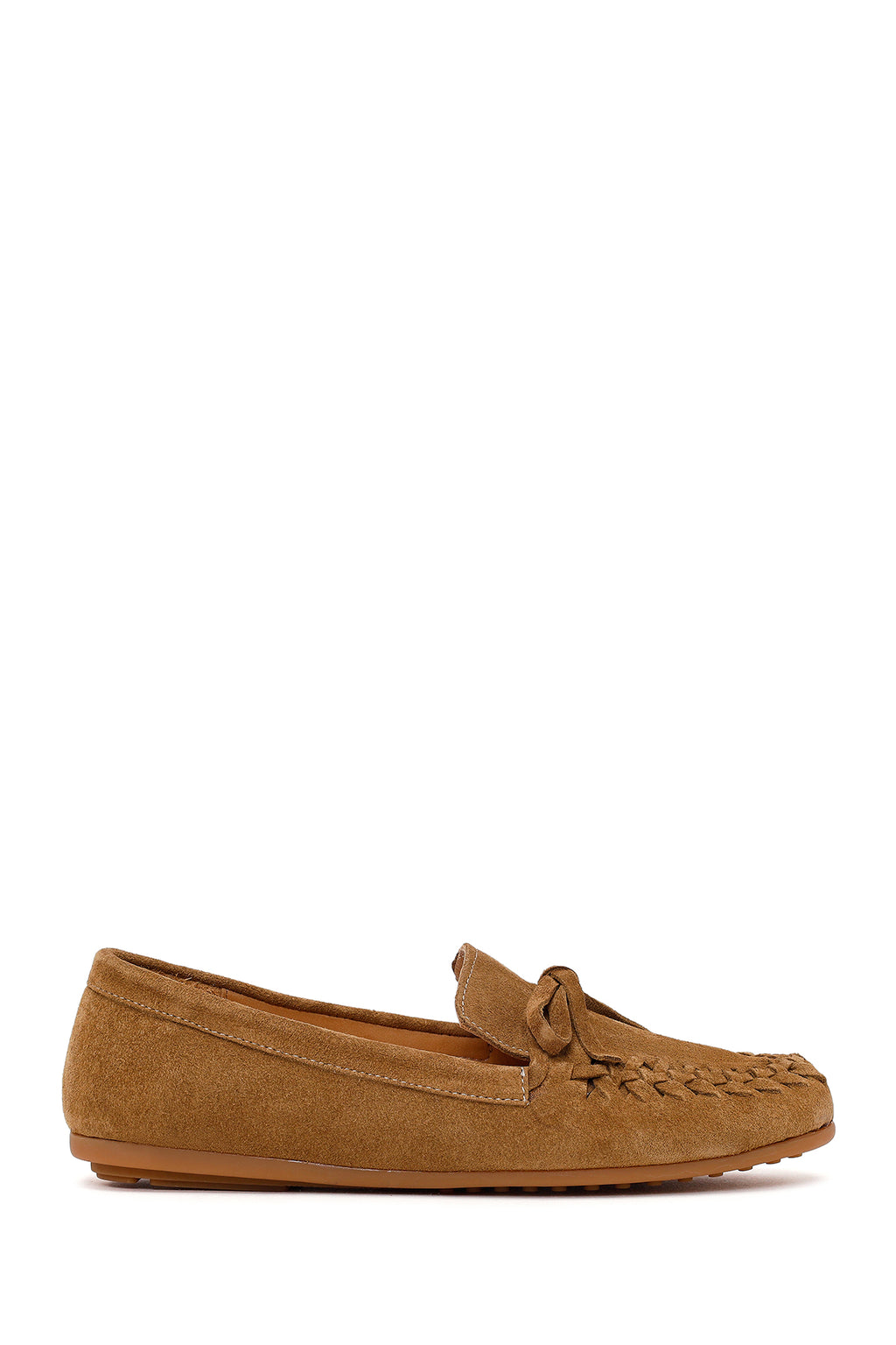 Kadın Taba Süet Deri Loafer