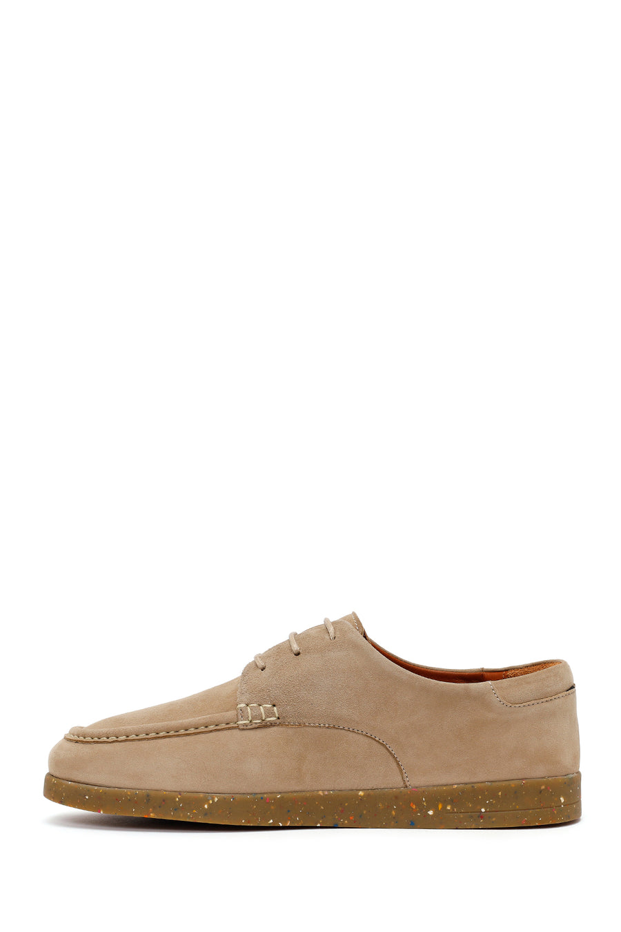 Male Beige Lace-up Suede Casual Shoes