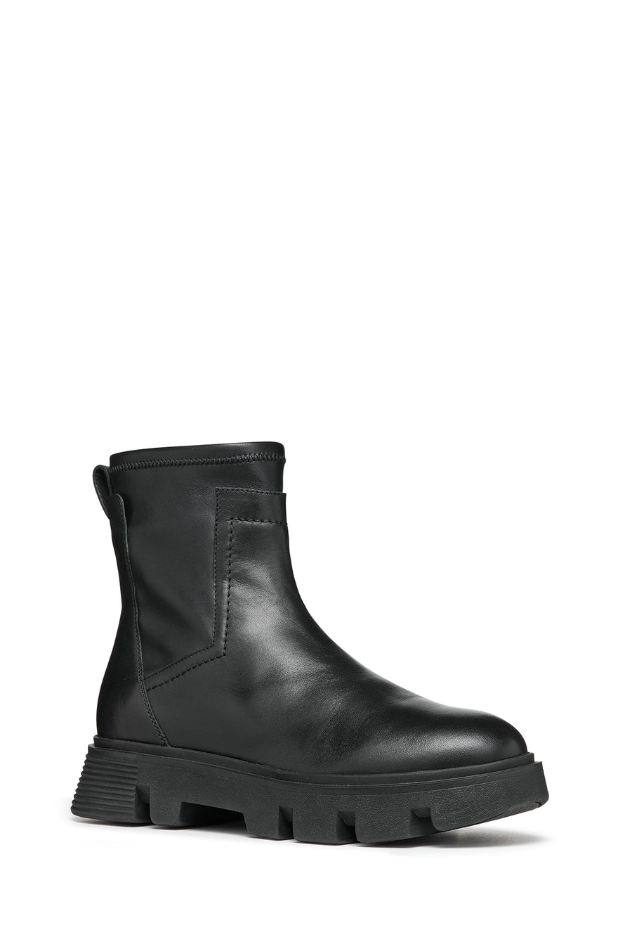 Geox Women's Black Vilde Leather Chelsea Boots